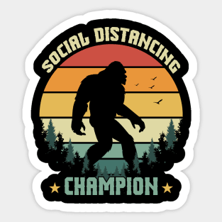 bigfoot social distancing champion Sticker